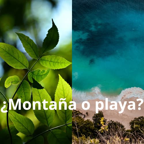 Montaña o playa